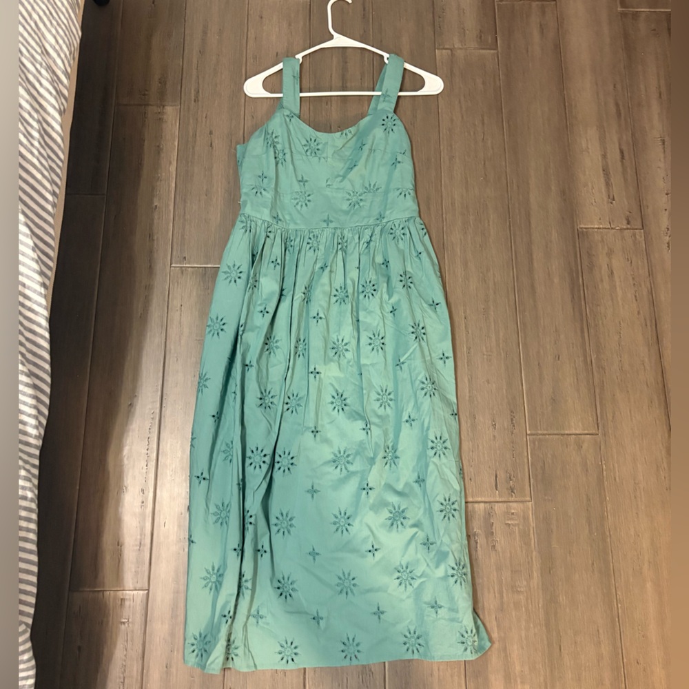 J. Crew midi eyelet dress